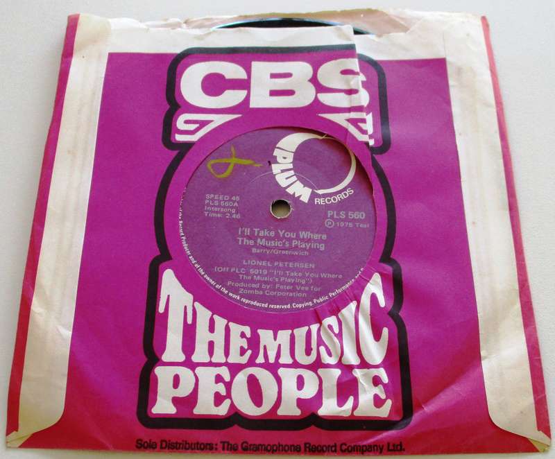 LIONEL PETERSON I'll take you where the music is playing  7" Single Vinyl record