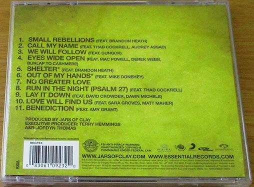 CHRISTIAN ROCK/METAL: JARS OF CLAY The Shelter CD [BB SHELF C/R/M]