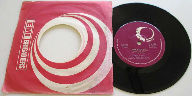 LIONEL PETERSON Come back Liza 7" Single Vinyl record