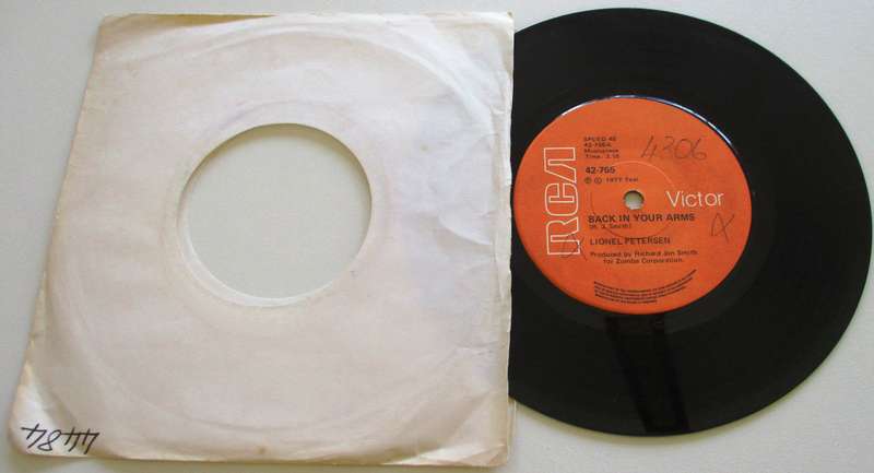 LIONEL PETERSON Back in your arms 7" Single Vinyl record