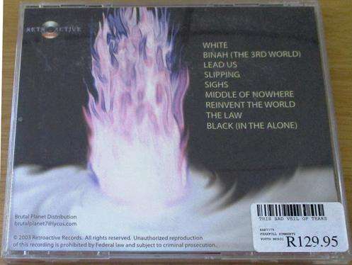 CHRISTIAN ROCK/METAL: FEARFUL SYMMETRY The Sad Veil of Tears CD [BB SHELF C/R/M]