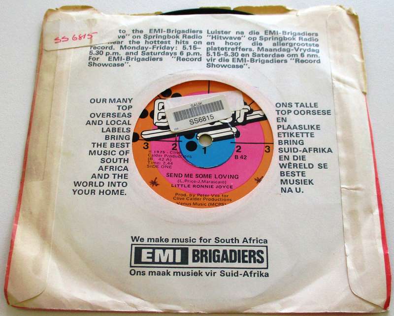 LITTLE RONNIE JOYCE  Send me some Loving  7" Single Vinyl record