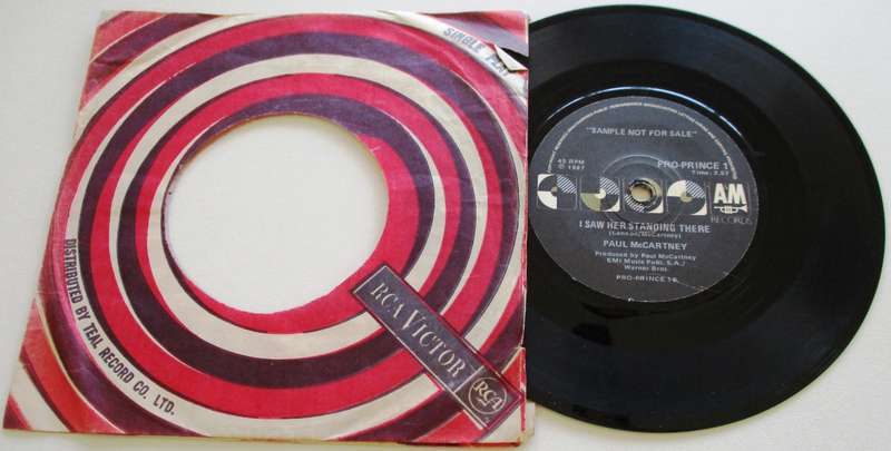 PAUL McCARTNEY I Saw her Standing There PROMO 7" Single Vinyl record