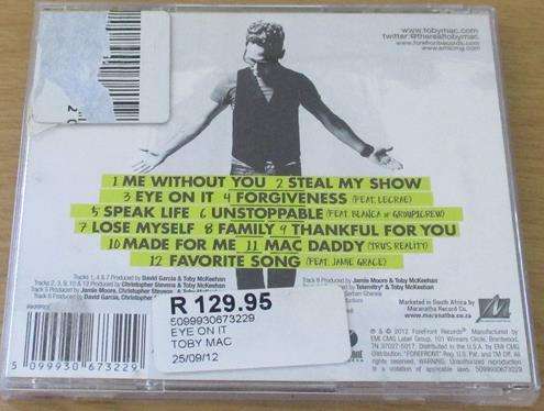 CHRISTIAN ROCK/METAL: TOBY MAC Eye on It CD [BB SHELF C/R/M]