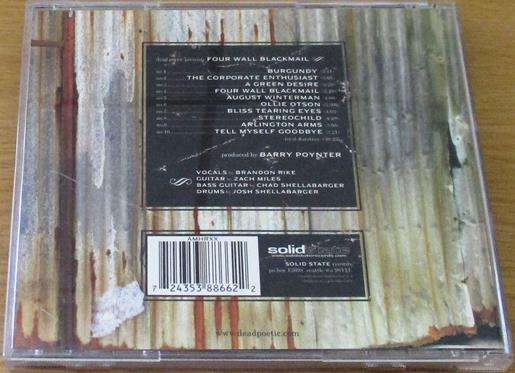 CHRISTIAN ROCK/METAL: DEAD POETIC Four Wall Blackmail CD [BB SHELF C/R/M]
