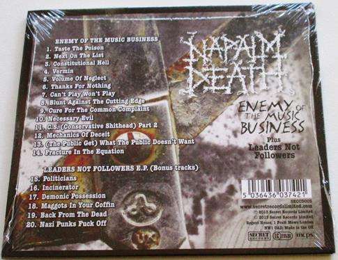 NAPALM DEATH Enemy of the Music Business + Leaders not Followers Digisleeve CD