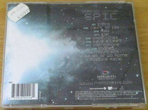 CHRISTIAN ROCK/METAL : MANIC DRIVE Epic CD [BB SHELF C/R/M]