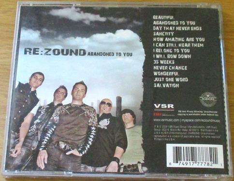 CHRISTIAN ROCK/METAL : RE-ZOUND Abandoned to You CD [BB SHELF C/R/M]