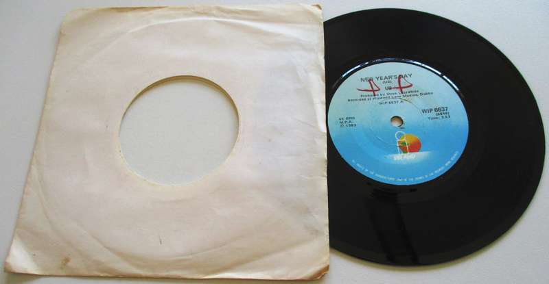 U2 New Year's Day / Treasure 7" Single Vinyl record