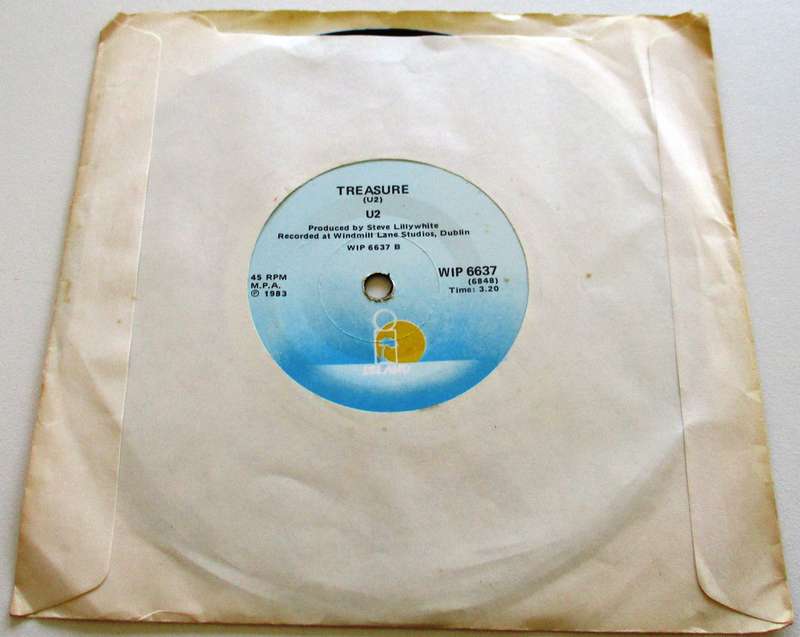 U2 New Year's Day / Treasure 7" Single Vinyl record