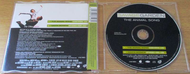 SAVAGE GARDEN The Animal Song CD Single [CD Singles Box]