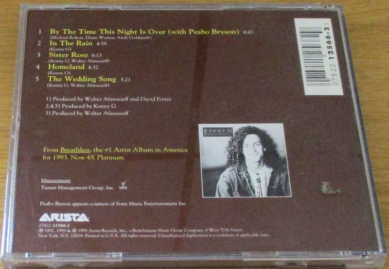 KENNY G with Peabo Bryson By The Time This Night is Over CD Single [CD Singles Box]
