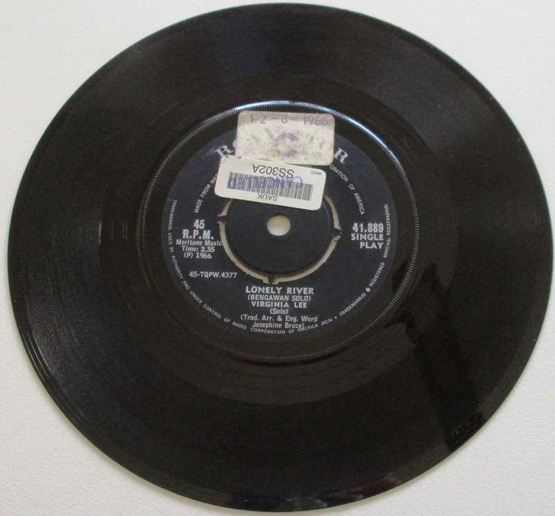 VIRGINIA LEE A Tear Fell / Only you my love  7" Single Vinyl record
