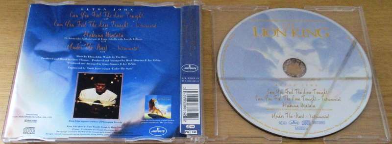 ELTON JOHN Can You Feel the Love Tonight Single [CD Singles Box]