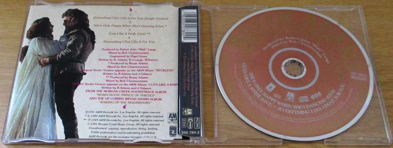 BRYAN ADAMS (Everything I Do) I Do It For You CD Single [CD Singles Box]