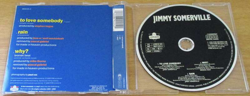 JIMMY SOMERVILLE To Love Somebody CD Single [CD Singles Box]