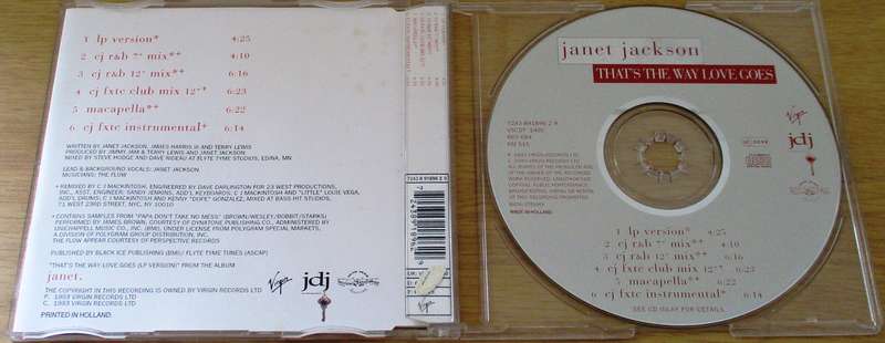 JANET JACKSON That's the way Love Goes CD Single [CD Singles Box]