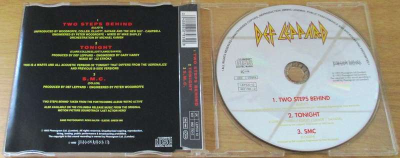 DEF LEPPARD Two Steps Behind CD Single [CD Singles Box]