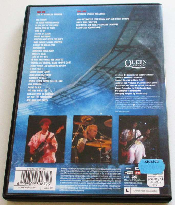 QUEEN Live at Wembley Stadium 2xDVD