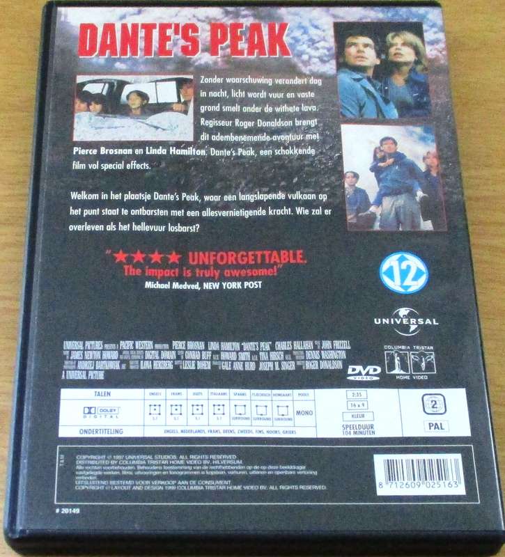 DANTE'S PEAK DVD Pierce Brosnan Linda Hamilton [BBOX 4]