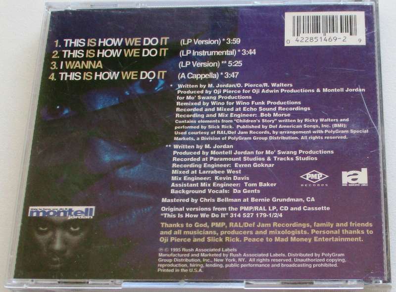 MONTELL JORDAN This is How we Do It CD Single  [CD SINGLE BOX]
