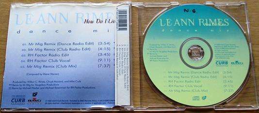 LE ANN RIMES How do I live Dance Mix CD [Gx20]