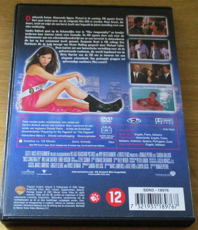 MISS CONGENIALITY DVD Sandra Bullock  [BBOX 4]