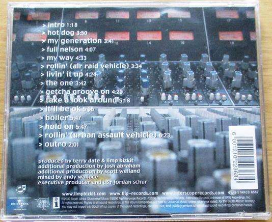 LIMP BIZKIT Chocolate Starfish and the Hot Dog Flavored water CD [Gx20]