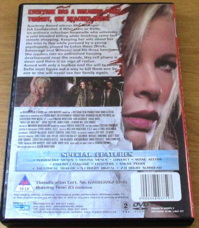 WHILE SHE WAS OUT Kim Basinger DVD [BBOX 4]