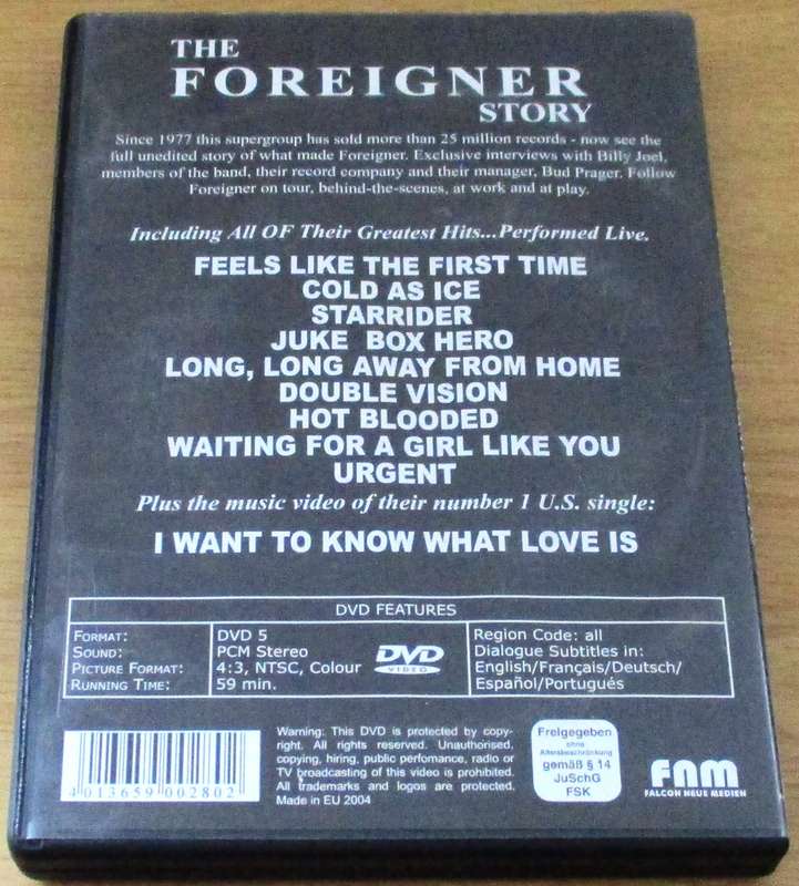 the FOREIGNER Story I Want To Know What Love Is DVD