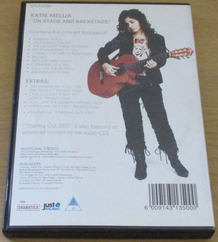 KATIE MELUA On Stage and Backstage DVD