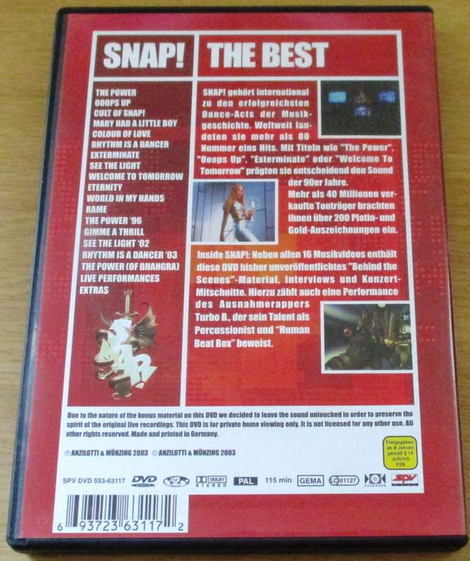 SNAP! The Best of DVD