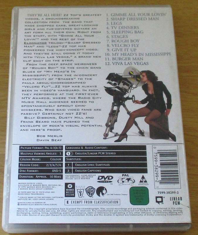ZZ TOP Greatest Hits Video Collection DVD