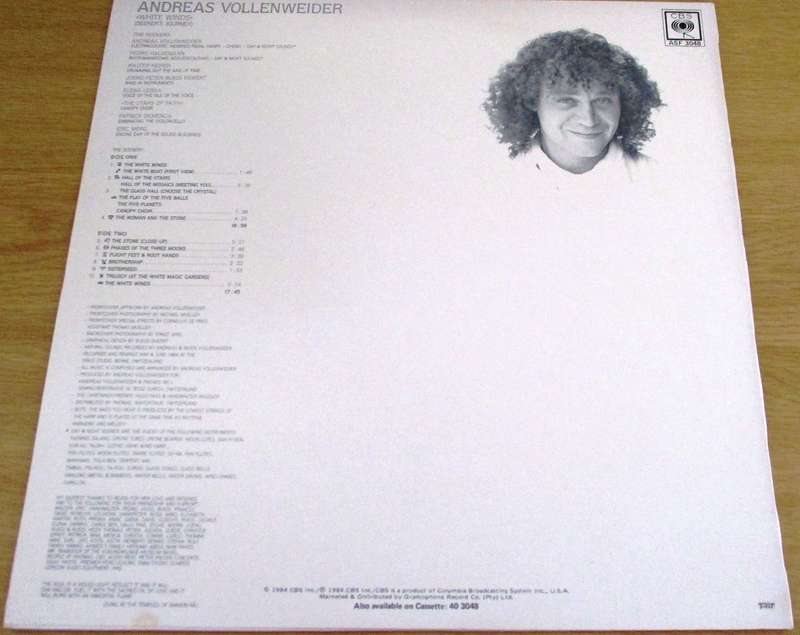 ANDREAS VOLLENWEIDER White Winds LP VINYL Record