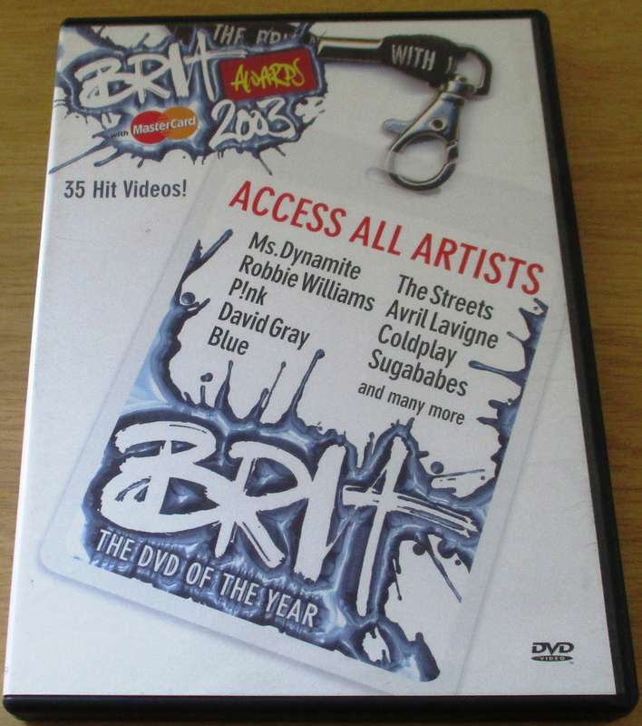 BRIT AWARDS 2003 DVD