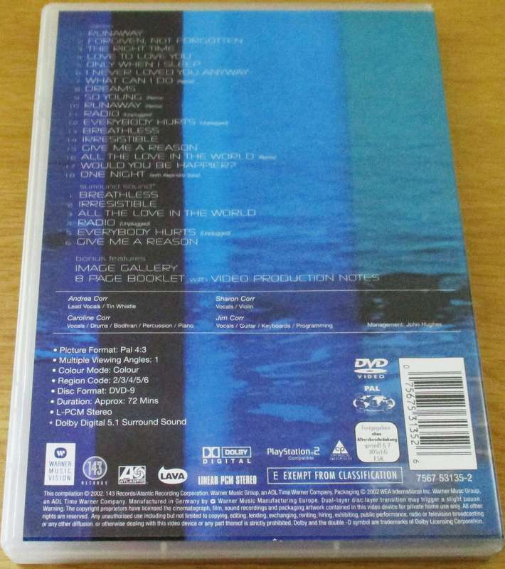 THE CORRS Best of The Videos DVD