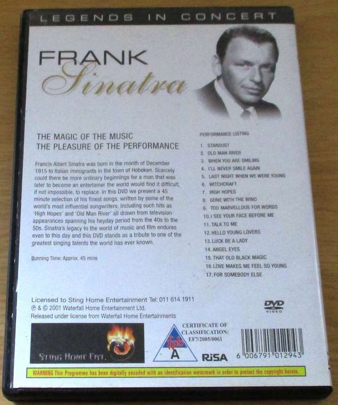 FRANK SINATRA The Magic of the Music DVD