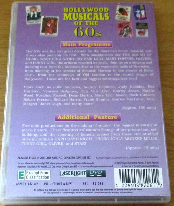 HOLLYWOOD MUSICALS OF THE 60's DVD
