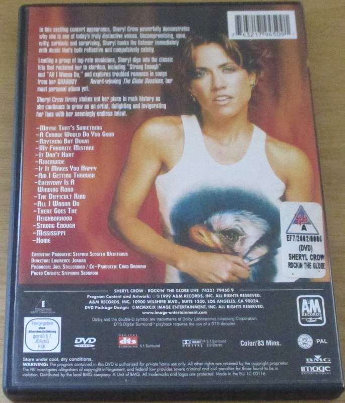 SHERYL CROW Rockin' the Globe Live DVD *CLEARANCE*