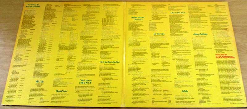 STEVIE WONDER Hotter Than July LP VINYL Record
