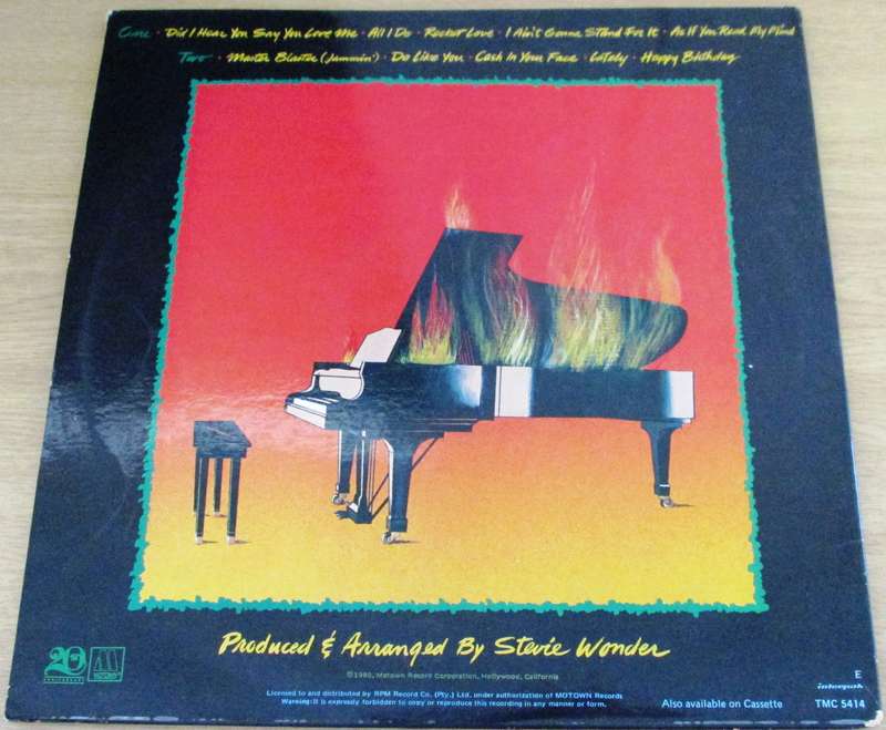 STEVIE WONDER Hotter Than July LP VINYL Record