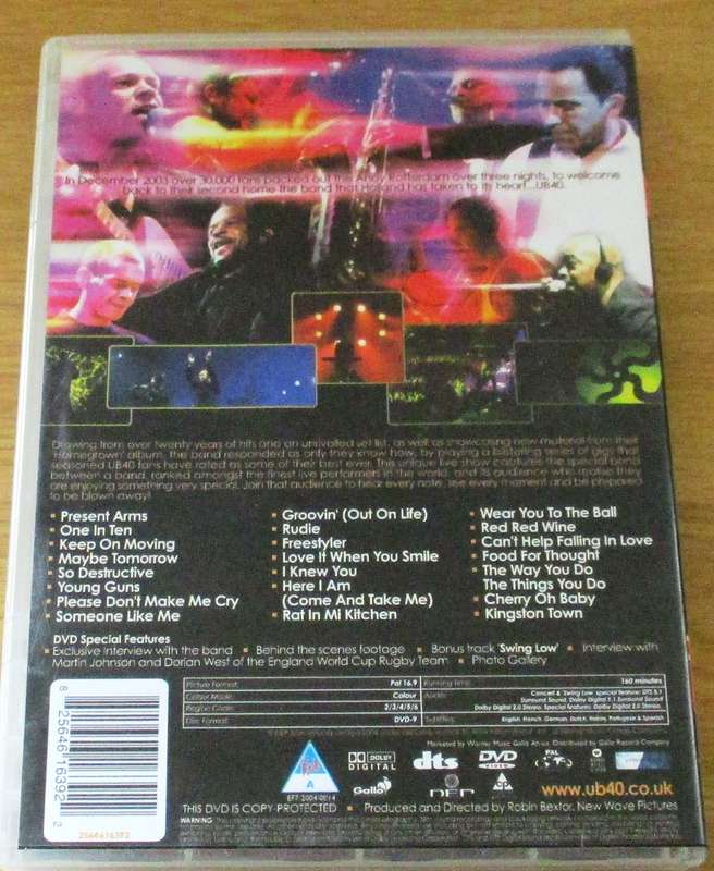 UB40 Homegrown in Holland Live DVD *CLEARANCE*