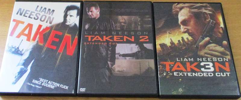 TAKEN 1 + 2 + 3 DVDS Liam Neeson [DVD BOX 4]