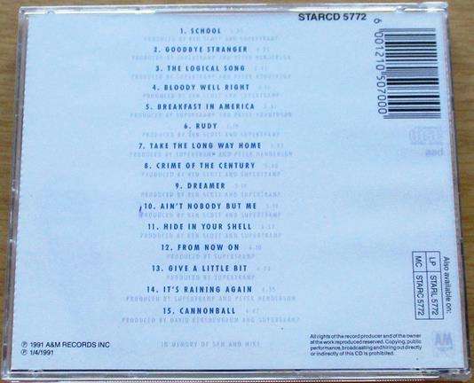SUPERTRAMP The Best of CD [Gx33]