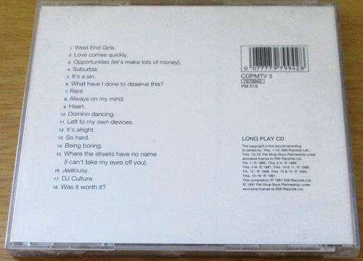 PET SHOP BOYS Discography The Complete Singles Collection CD