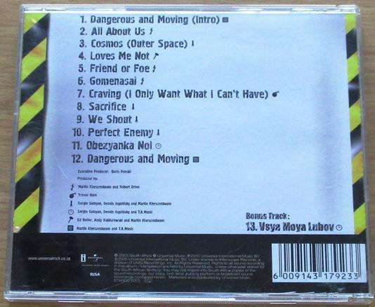 TATU Dangerous and Moving Dangerous CD [Gx33]