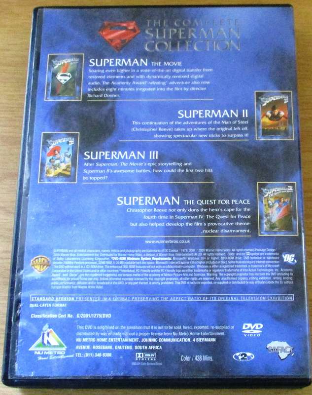 THE COMPLETE SUPERMAN COLLECTION 4xDVD BOX SET [Box Set Shelf]