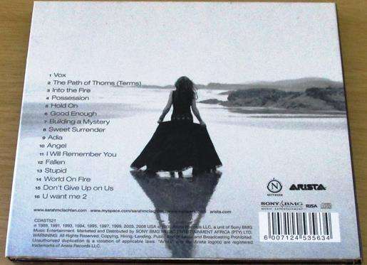 SARAH McLACHLAN Closer: The Best of digipak CD