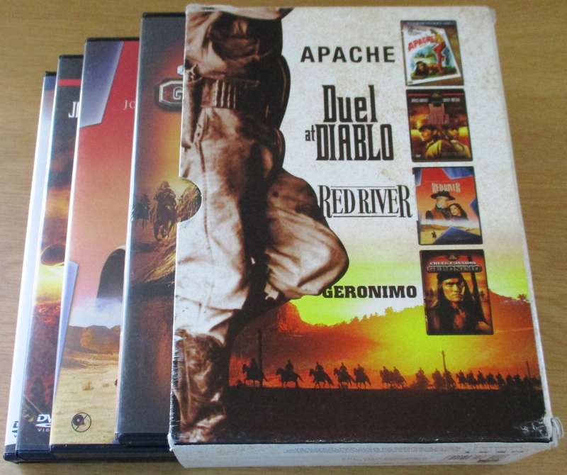 WESTERN LEGENDS Apache+Geronimo+Duel at Diablo+ Red River 4xDVD BOX SET [Box Set Shelf]