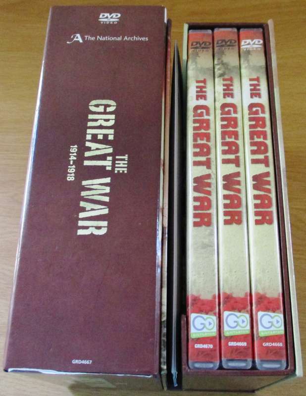 THE GREAT WAR 1914-1918 3xDVD BOX SET [Box Set Shelf] + war memorabilia